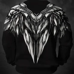 Men's 3D Print Feathers Sweatshirt Sweatshirt Long Sleeve Sweatshirt Crew Neck Fashion Daily Casual 3D Printing Holiday Going out Streetwear Crewneck 3D Print Winter Spring & Fall