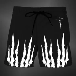 Men's 3D Print Scratches Halloween Costumes Swim Trunks Swim Shorts Board Shorts Mid Waist Fashion Streetwear Designer Casual Daily Holiday Pocket Elastic Waist 3D Print Designer Clothing Apparel