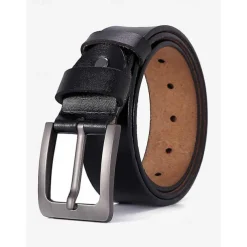 Men's dark brown Black Leather Vintage Fashion