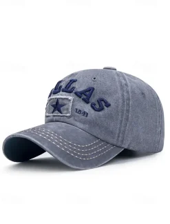 Men's Distressed Denim Baseball Cap with Adjustable Strap - Casual and Stylish Perfect for Everyday Wear