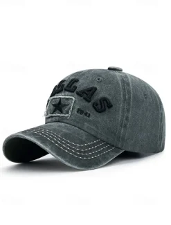 Men's Distressed Denim Baseball Cap with Adjustable Strap - Casual and Stylish Perfect for Everyday Wear
