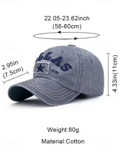 Men's Distressed Denim Baseball Cap with Adjustable Strap - Casual and Stylish Perfect for Everyday Wear