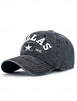 Men's Distressed Denim Baseball Cap with Adjustable Strap - Casual and Stylish Perfect for Everyday Wear