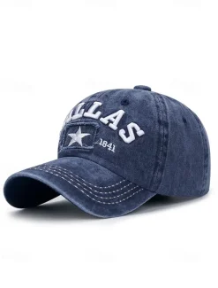 Men's Distressed Denim Baseball Cap with Adjustable Strap - Casual and Stylish Perfect for Everyday Wear