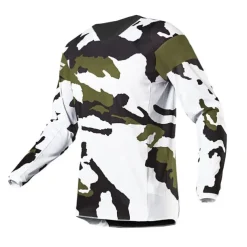 Men&#039;s Downhill Jersey Long Sleeve Mountain Bike MTB Road Bike Cycling Navy White Red Camo / Camouflage Bike Jersey Breathable Quick Dry Polyester Spandex Sports Camo / Camouflage Clothing Apparel