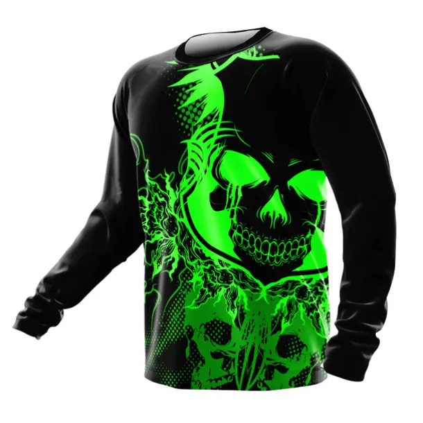 Men's Downhill Jersey Long Sleeve Mountain Bike MTB Road Bike Cycling Winter Black White Army Green Graphic Bike Fleece Lining Warm Breathable Fleece Spandex Sports Graphic Clothing Apparel