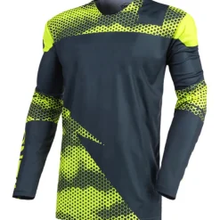 Men&#039;s Downhill Jersey Long Sleeve Mountain Bike MTB Road Bike Cycling Green Grey Bike Breathable Quick Dry Polyester Spandex Sports Geometry Clothing Apparel