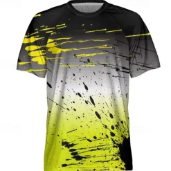 Men's Downhill Jersey Short Sleeve Yellow Red Royal Blue Graphic Bike Quick Dry Sports Graphic Clothing Apparel