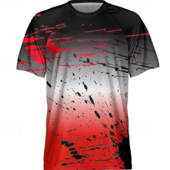 Men's Downhill Jersey Short Sleeve Yellow Red Royal Blue Graphic Bike Quick Dry Sports Graphic Clothing Apparel