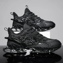 Men's Dragon-Themed Lightweight Athletic Sneakers – Unique Sculpted Sole Design, Breathable and Comfortable Running Shoes for Sports and Street Style