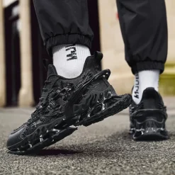 Men's Dragon-Themed Lightweight Athletic Sneakers – Unique Sculpted Sole Design, Breathable and Comfortable Running Shoes for Sports and Street Style