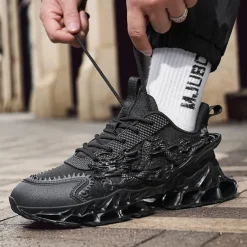 Men's Dragon-Themed Lightweight Athletic Sneakers – Unique Sculpted Sole Design, Breathable and Comfortable Running Shoes for Sports and Street Style