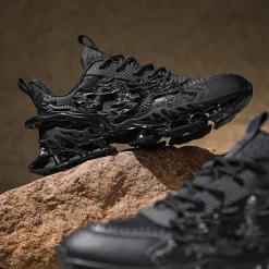 Men's Dragon-Themed Lightweight Athletic Sneakers – Unique Sculpted Sole Design, Breathable and Comfortable Running Shoes for Sports and Street Style