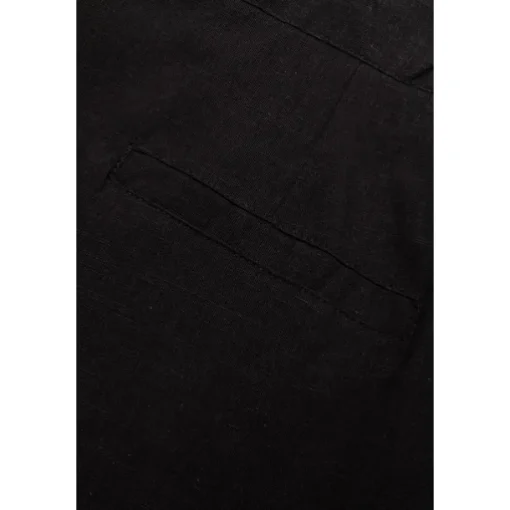 Men's Dress Pants Linen Pants Summer Pants Pleated Pants Front Pocket Straight Leg Plain Comfort Breathable Casual Daily Holiday Fashion Basic Black White