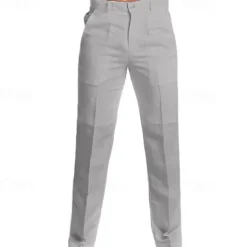 Men's Dress Pants Linen Pants Trousers Summer Pants Beach Pants Straight Leg Plain Comfort Outdoor Casual Daily Streetwear Stylish Black White