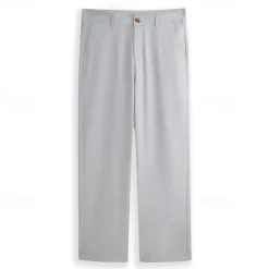 Men's Dress Pants Linen Pants Trousers Summer Pants Buttons Front Pocket Straight Leg Plain Comfort Breathable Casual Daily Holiday Fashion Basic Black White