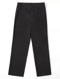 Men's Dress Pants Trousers Pocket Layered Straight Leg Plain Comfort Soft Full Length Outdoor Daily Going out Fashion Streetwear Black White Micro-elastic