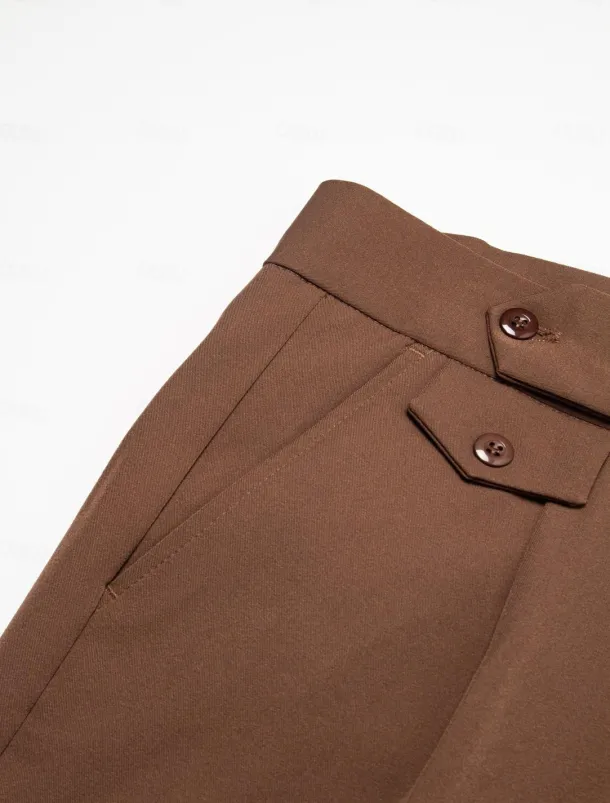 Men's Dress Pants Trousers Slacks Pleated Pants Suit Pants High Rise Plain Comfort Breathable Wedding Outdoor Daily Elegant Vintage Black White