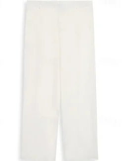 Men's Dress Pants Trousers Suit Pants Buttons Front Pocket Straight Leg Plain Comfort Soft Full Length Business Daily Holiday Fashion Chic & Modern Black White