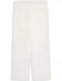 Men's Dress Pants Trousers Suit Pants Buttons Front Pocket Straight Leg Plain Comfort Soft Full Length Business Daily Holiday Fashion Chic & Modern Black White