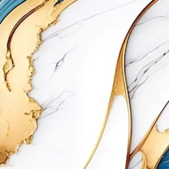 Men's Dress Pants Trousers Suit Pants Slim Fit Pants with Pockets Geometric Marble Abstract Art Full Length Outdoor Daily Holiday Casual Wine Blue Micro-elastic