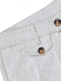 Men's Dress Pants Trousers Chinos Buttons Pocket Plain Comfort Formal Party Work Fashion Classic Style Black Wine Micro-elastic