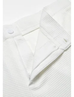 Men's Dress Pants Trousers Slacks Suit Pants Waffle Pants Front Pocket Straight Leg Plain Comfort Wedding Business Daily Fashion Chic & Modern Black White Stretchy