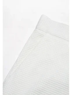 Men's Dress Pants Trousers Slacks Suit Pants Waffle Pants Front Pocket Straight Leg Plain Comfort Wedding Business Daily Fashion Chic & Modern Black White Stretchy