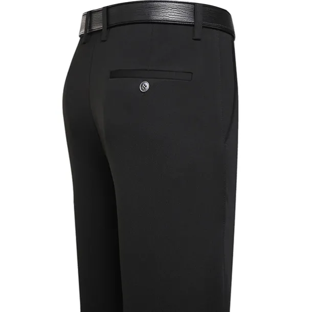 Men's Dress Pants Trousers Slacks Flat Front Pants Suit Pants Straight Leg Geometry Stretch No-Iron Formal Wedding Business Classic Style Casual Black Royal Blue High Waist Stretchy