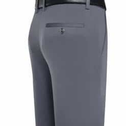 Men's Dress Pants Trousers Slacks Flat Front Pants Suit Pants Straight Leg Geometry Stretch No-Iron Formal Wedding Business Classic Style Casual Black Royal Blue High Waist Stretchy