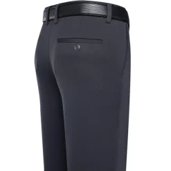 Men's Dress Pants Trousers Slacks Flat Front Pants Suit Pants Straight Leg Geometry Stretch No-Iron Formal Wedding Business Classic Style Casual Black Royal Blue High Waist Stretchy