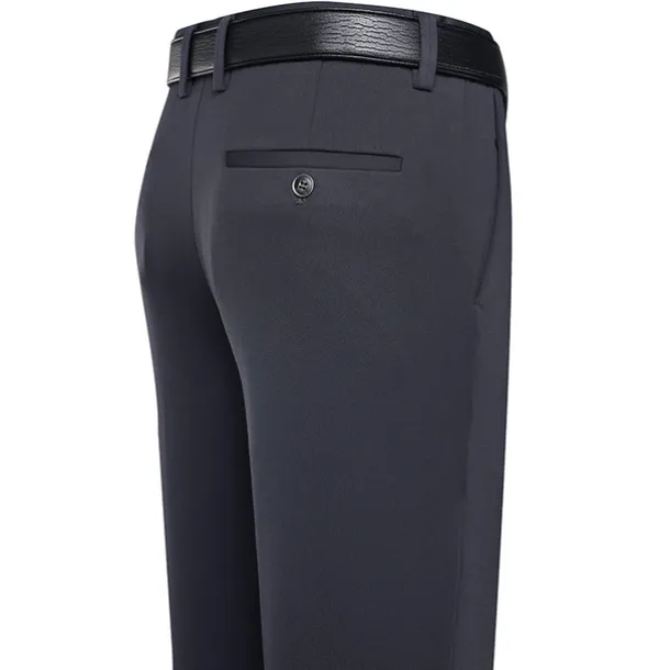 Men's Dress Pants Trousers Slacks Flat Front Pants Suit Pants Straight Leg Geometry Stretch No-Iron Formal Wedding Business Classic Style Casual Black Royal Blue High Waist Stretchy