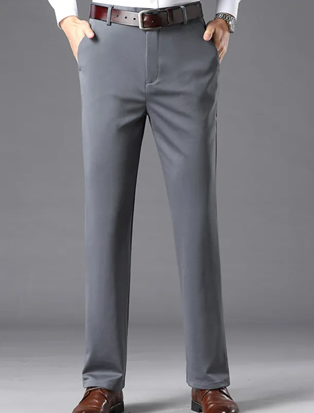 Men's Dress Pants Trousers Slacks Suit Pants Pocket Plain Comfort Breathable Wedding Outdoor Daily Fashion Casual Black Royal Blue