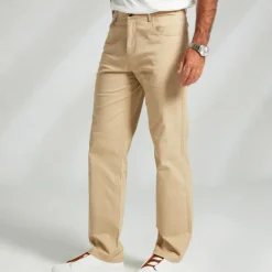 Men's Dress Pants Zipper Pocket Solid Color Breathable Full Length Formal Office Business Chic & Modern Formal Navy Blue Khaki Micro-elastic