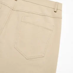 Men's Dress Pants Zipper Pocket Solid Color Breathable Full Length Formal Office Business Chic & Modern Formal Navy Blue Khaki Micro-elastic