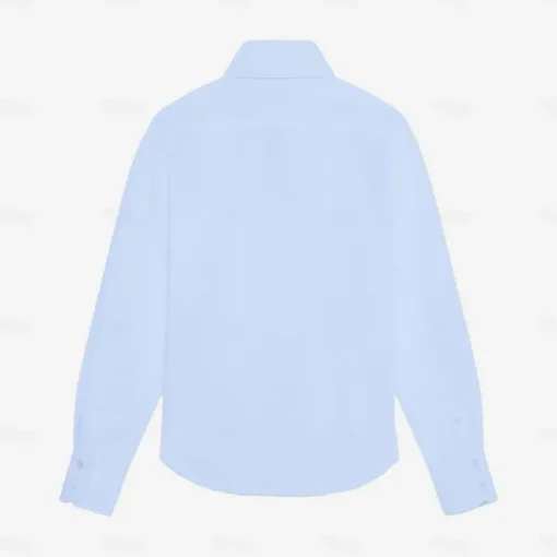 Men's Dress Shirt Button Up Shirt Solid Color School Formal Light Blue Long Sleeve Turndown All Seasons Clothing Apparel