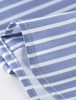 Men's Dress Shirt Non Iron Shirt Stripe Wedding Vacation Black Light Green Red Royal Blue Long Sleeve Turndown All Seasons Clothing Apparel Button-Down