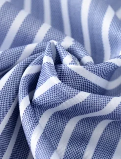 Men's Dress Shirt Non Iron Shirt Stripe Wedding Vacation Black Light Green Red Royal Blue Long Sleeve Turndown All Seasons Clothing Apparel Button-Down