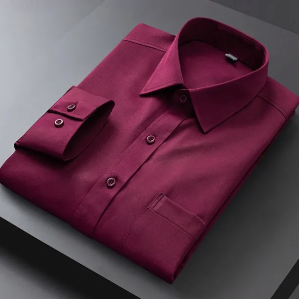 Men's Dress Shirt Non Iron Shirt Plain Wedding Outdoor Light Blue Black White Light Green Long Sleeve Turndown Summer Spring Clothing Apparel