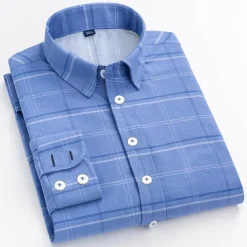 Men's Dress Shirt Plaid Shirt Collared Shirt Plaid / Check Wedding Vacation Yellow Red Blue Green Long Sleeve Turndown Spring & Fall Clothing Apparel Button-Down