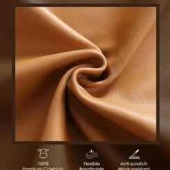 Men's Dress Shoes Perforated Brown Leather Sleek Lace-Up Oxford