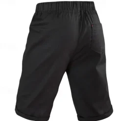 Men's Dress Shorts Burmuda Shorts Work Shorts Pocket Drawstring Plain Comfort Breathable Knee Length Outdoor Business Fashion Casual Black Blue