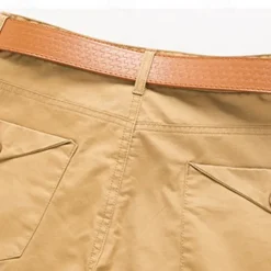 Men's Dress Shorts Burmuda Shorts Work Shorts Ruched Pocket Plain Comfort Breathable Knee Length Outdoor Business Fashion Casual Black Light Green