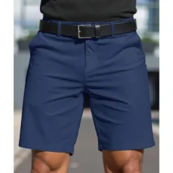 Men's Dress Shorts Burmuda Shorts Work Shorts Pocket Plain Comfort Breathable Knee Length Outdoor Business Fashion Casual Black White