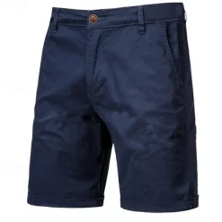 Men's Dress Shorts Work Shorts Golf Shorts Pocket Plain Comfort Breathable Knee Length Outdoor Business Sports Casual Black White