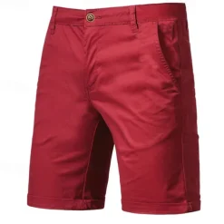 Men's Dress Shorts Work Shorts Golf Shorts Pocket Plain Comfort Breathable Knee Length Outdoor Business Sports Casual Black White