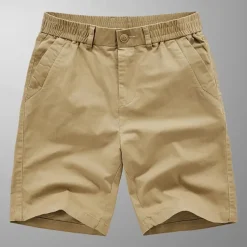 Men's Dress Shorts Work Shorts Golf Shorts Pocket Plain Comfort Breathable Knee Length Outdoor Business Sports Casual Black Blue