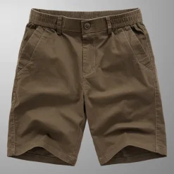 Men's Dress Shorts Work Shorts Golf Shorts Pocket Plain Comfort Breathable Knee Length Outdoor Business Sports Casual Black Blue