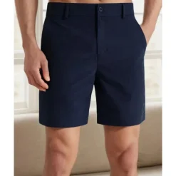 Men's Dress Shorts Work Shorts Golf Shorts Pocket Plain Comfort Breathable Knee Length Outdoor Business Sports Casual Blue Khaki