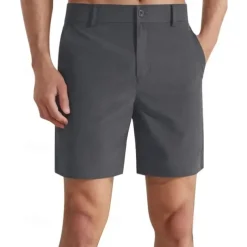 Men's Dress Shorts Work Shorts Golf Shorts Pocket Plain Comfort Breathable Knee Length Outdoor Business Sports Casual Blue Khaki